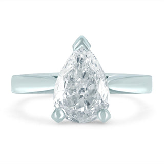 Platinum Pear Cut 1.94ct Diamond Solitaire Ring