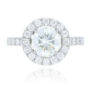 Platinum 2.06ct Diamond Halo Ring