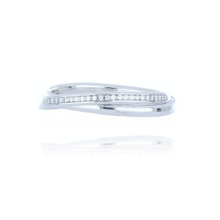 18ct White Gold 0.04ct Diamond Crossover Ring