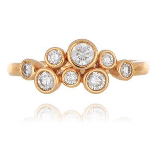 18ct rose gold 0.51ct diamond scatter ring