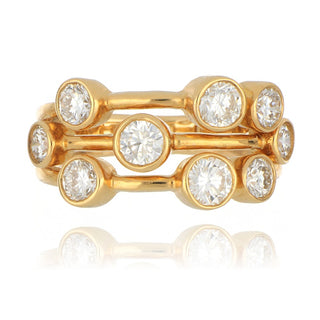 18ct Yellow Gold 1.75ct Diamond Scatter Ring