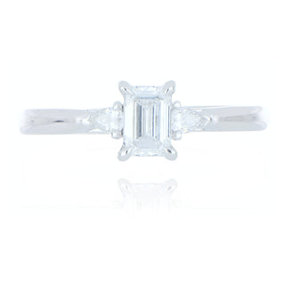 A&S Engagement Collection Platinum 0.61ct Diamond 3 Stone Ring