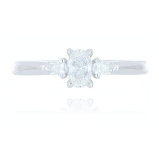 A&S Engagement Collection Platinum 0.40ct Diamond 3 Stone Ring