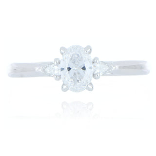 A&S Engagement Collection Platinum 0.60ct Diamond 3 Stone Ring