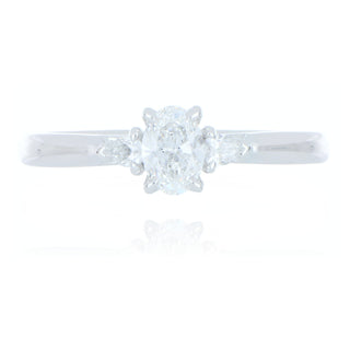 A&S Engagement Collection Platinum 0.45ct Diamond 3 Stone Ring