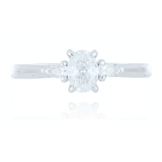 A&S Engagement Collection Platinum 0.56ct Diamond 3 Stone Ring