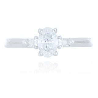 A&S Engagement Collection Platinum 0.60ct Diamond 3 Stone Ring