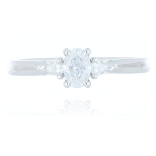 A&S Engagement Collection Platinum 0.41ct Diamond 3 Stone Ring