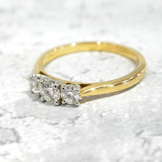 A&S Engagement Collection 18ct Yellow Gold 0.53ct Diamond 3 Stone Ring