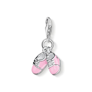 Thomas Sabo Silver Pink Baby Shoes Charm