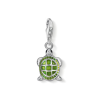 Thomas Sabo Silver Green Tortoise Charm