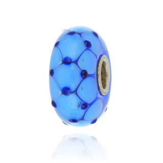 Trollbeads Unique Blue Dotted Bead