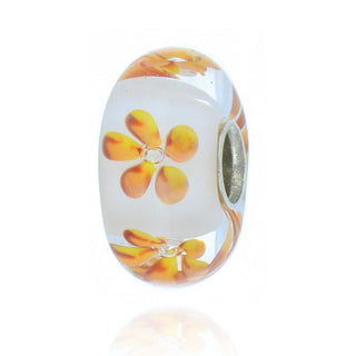 Trollbeads Unique Orange Flower Bead