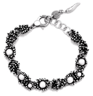 Giovanni Raspini Silver and Pearl Anemone Bracelet