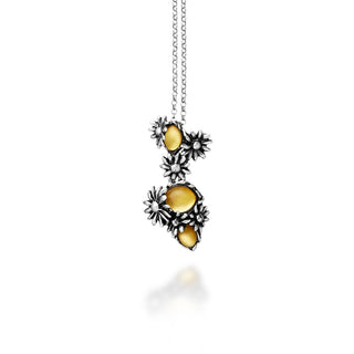 Giovanni Raspini Silver Yellow Daisy Necklace