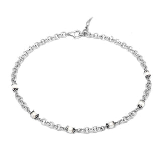 Giovanni Raspini Silver Pearl Drops Mini Necklace