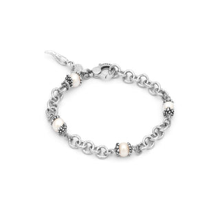 Giovanni Raspini Silver and Pearl Bracelet