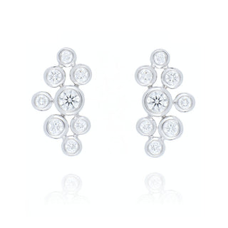 18ct white gold 0.63ct diamond scatter stud earrings