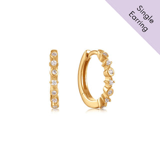 A&S Ear Styling Collection 14ct Yellow Gold Diamond Single Hoop Earring