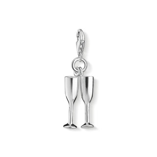 Thomas Sabo Silver Champagne Flutes Charm