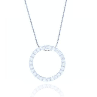 18ct White Gold 0.79ct Diamond Circle Necklace