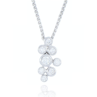 18ct White Gold 0.44ct Diamond Scatter Necklace