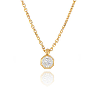 9ct Yellow Gold 0.15ct Laboratory Grown Diamond Solitaire Necklace