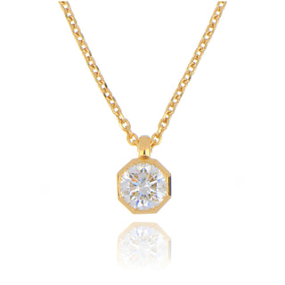 9ct Yellow Gold 0.25ct Laboratory Grown Diamond Solitaire Necklace