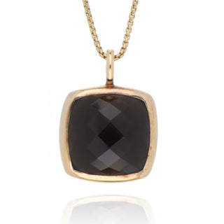 18ct Yellow, Rose Gold And Silver Onyx Pendant (chain Not Included)