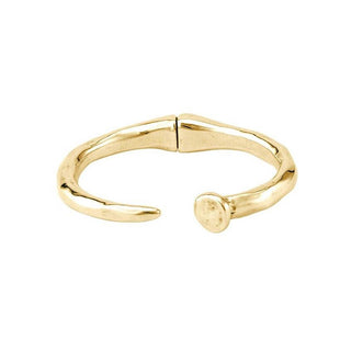 Uno de 50 Yellow Gold Plated 'Nail' Bangle