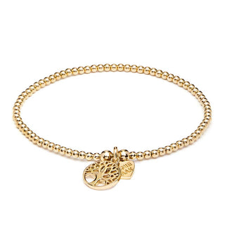 Annie Haak Gold Plated Santeenie Tree of Life Bracelet 17cm