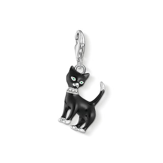 Thomas Sabo Silver Black Cat Charm