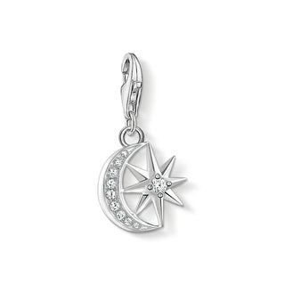 Thomas Sabo Silver Zirconia Star and Moon Charm