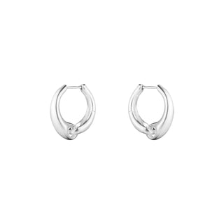 Georg Jensen Silver Reflect Hoop Earrings