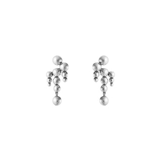 Georg Jensen Silver Moonlight Grapes Chandelier Drop Earrings