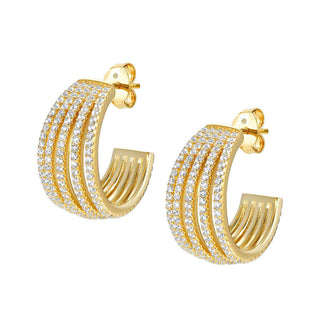 Nomination Yellow Gold Plated Lovelight Oval Earrings