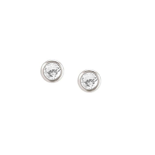 Nomination Sterling Silver and Cubic Zirconia Rub Over Bella Stud Earrings