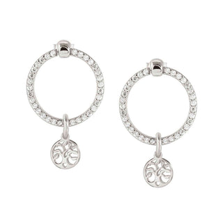 Nomination Sterling Silver Cubic Zirconia Chic&Charm Tree of Life Drop Earrings