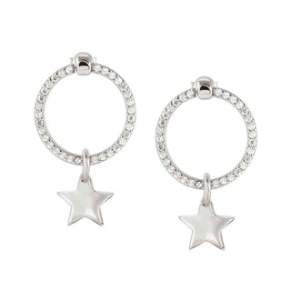 Nomination Sterling Silver Cubic Zirconia Chic&Charm Star Drop Earrings