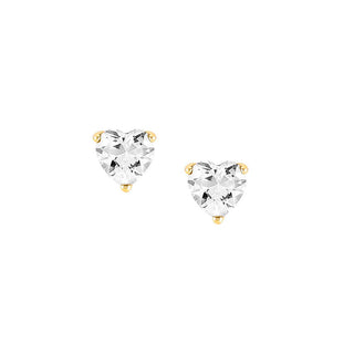 Nomination Yellow Gold Plated Cubic Zirconia Sweetrock Heart Stud Earrings