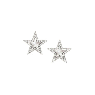 Nomination Sterling Silver Truejoy Etched Star Stud Earrings