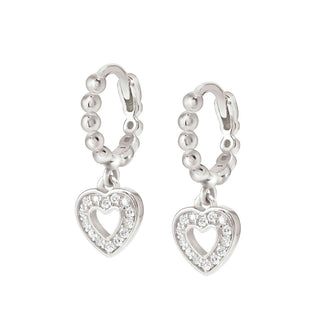 Nomination Sterling Silver Cubic Zirconia Lovecloud Heart Drop Earrings