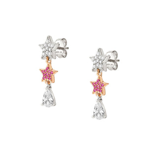 Nomination Rose Gold Plated Sterling Silver Cubic Zirconia Lucentissima Star Earrings