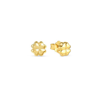 Nomination Yellow Gold Plated Sterling Silver Armonica Clover Stud Earrings