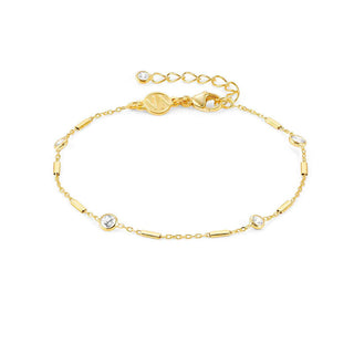 Nomination Yellow Gold Plated Sterling Silver and Cubic Zirconia Bella Details Fantasy Chain Bracelet