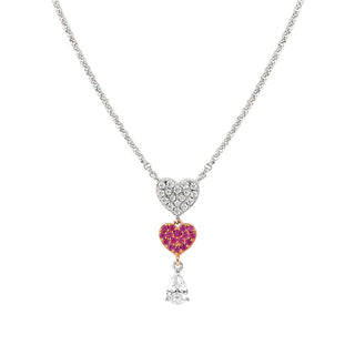 Nomination Rose Gold Plated Sterling Silver Cubic Zirconia Lucentissima Heart Necklace