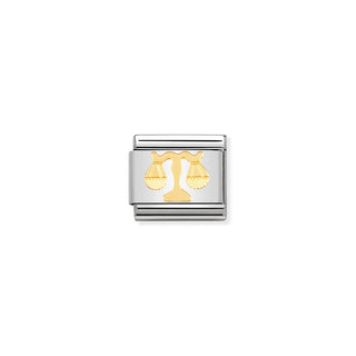 Nomination Stainless Steel and Yellow Gold Composable Classic Libra Link