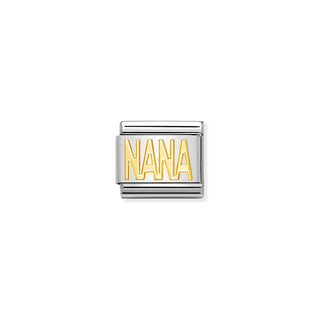 Nomination Stainless Steel and Yellow Gold Composable Classic Nana Link