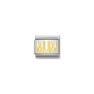 Nomination Stainless Steel and Yellow Gold Composable Classic Mum Link