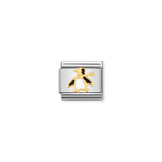 Nomination Stainless Steel and Yellow Gold Composable Classic Penguin Link